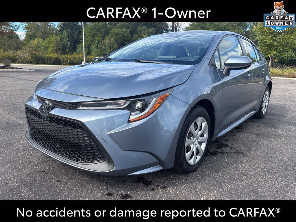 Certified Used 2020 Blue Toyota LE image 2