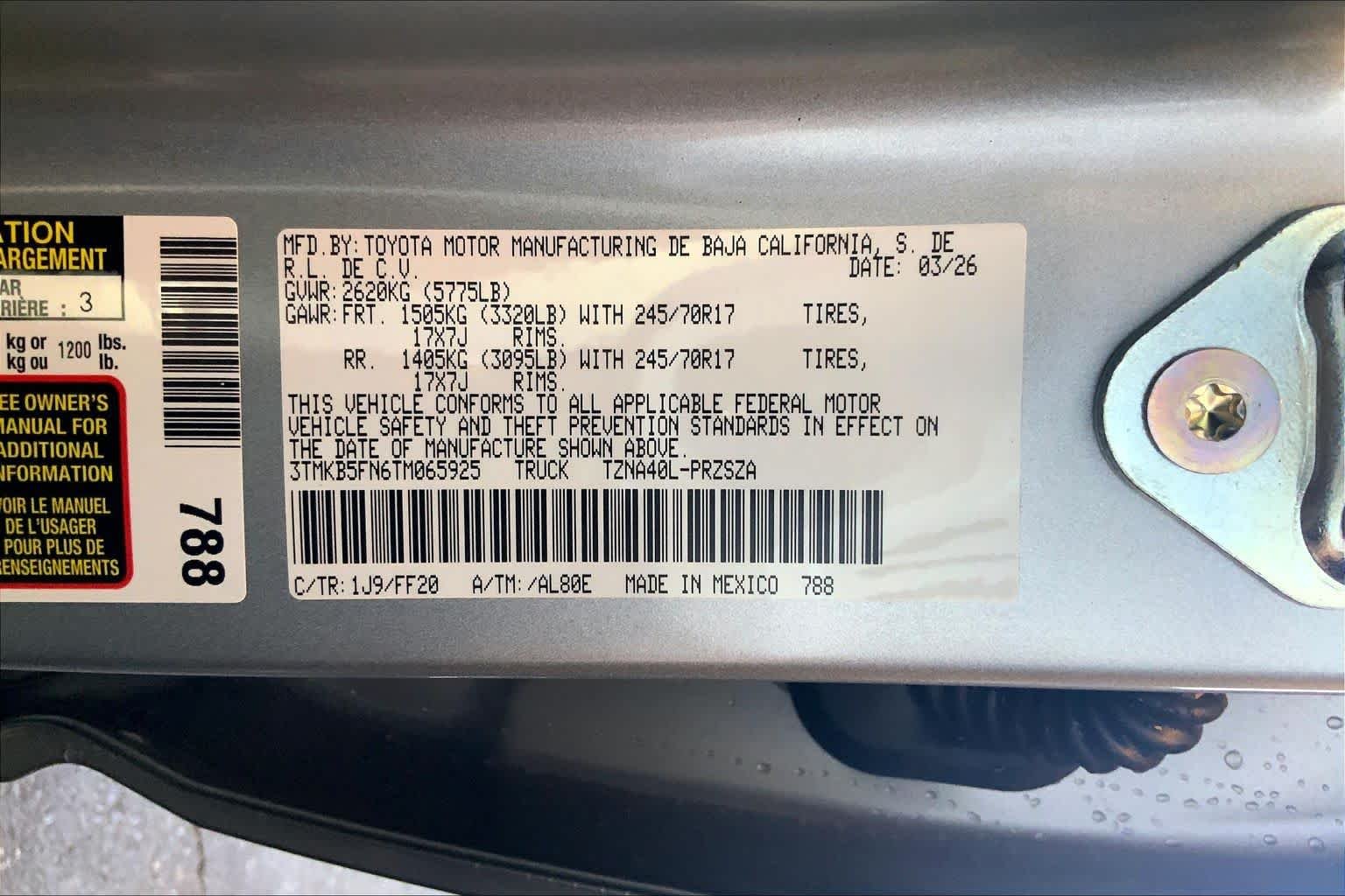New 2026 Celestial Silver Metallic Toyota SR5 image 21