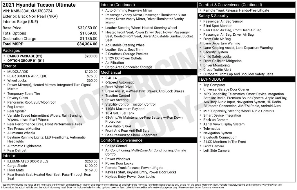 Used 2021 Black Hyundai Ultimate image 2