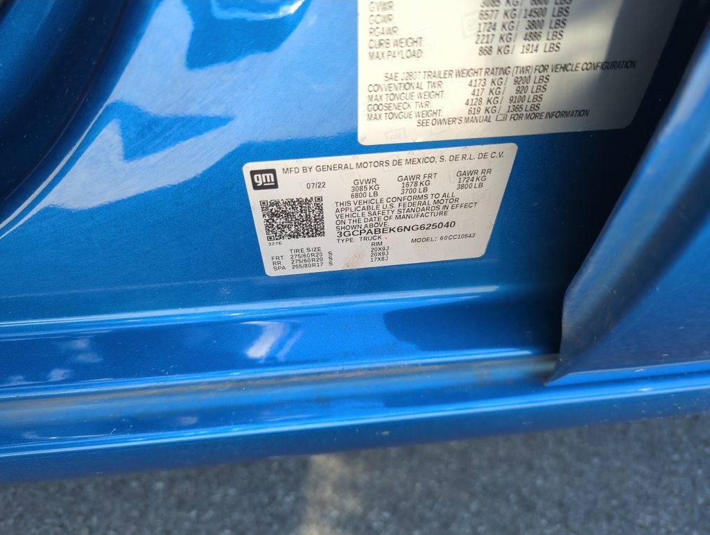 Used 2022 Blue Chevrolet Custom image 35