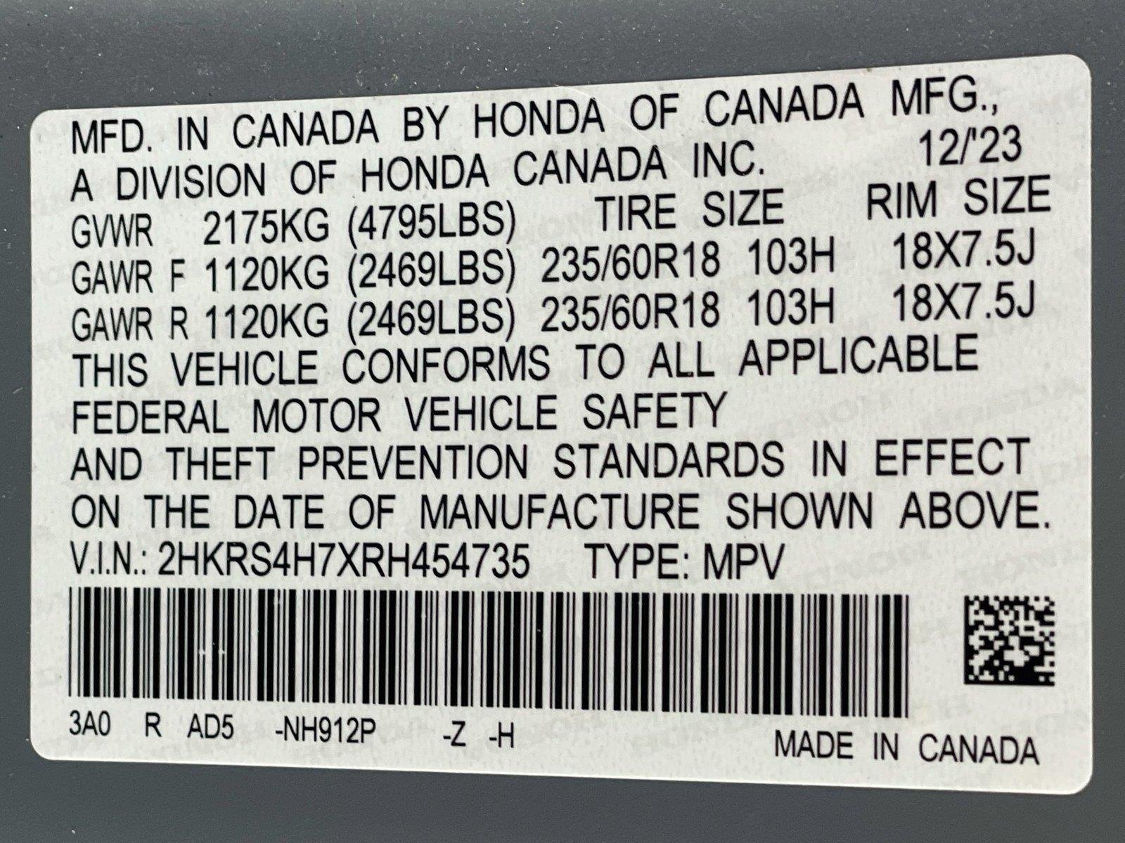 Used 2024 Urban Gray Pearl Honda EX-L image 35