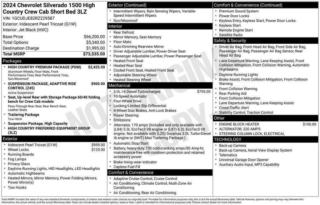 Used 2024 Pearl Chevrolet High Country image 40