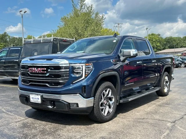Used 2023 PACIFIC BLUE METALLIC GMC SLT image 3