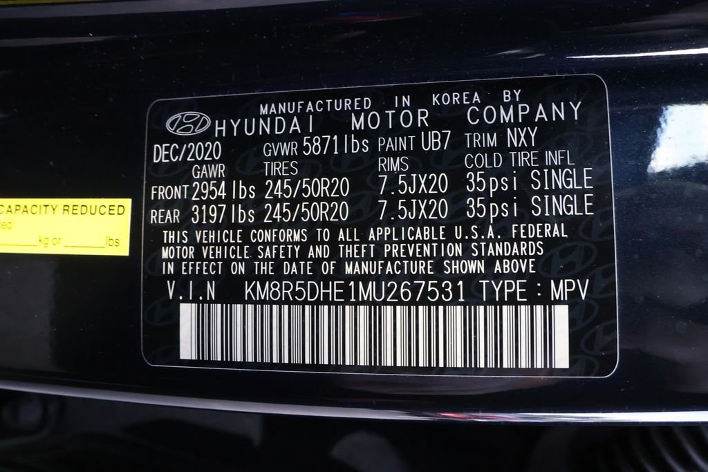 Certified Used 2021 White Hyundai Limited image 44