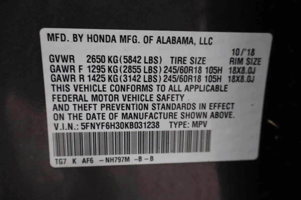 Used 2019 Modern Steel Metallic Honda EX image 26