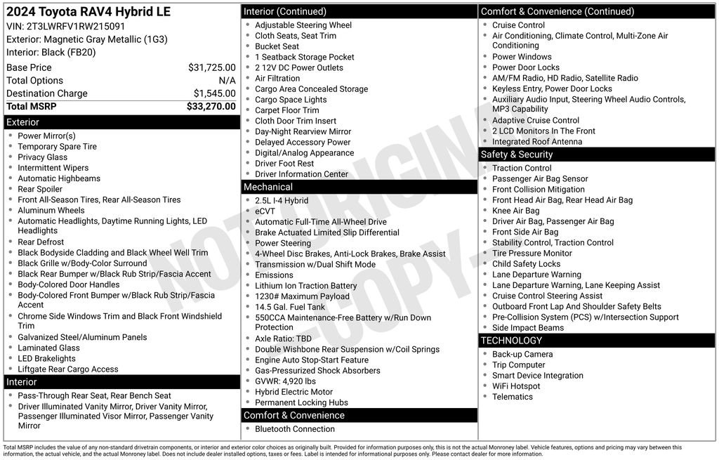 Used 2024 Gray Toyota LE image 24