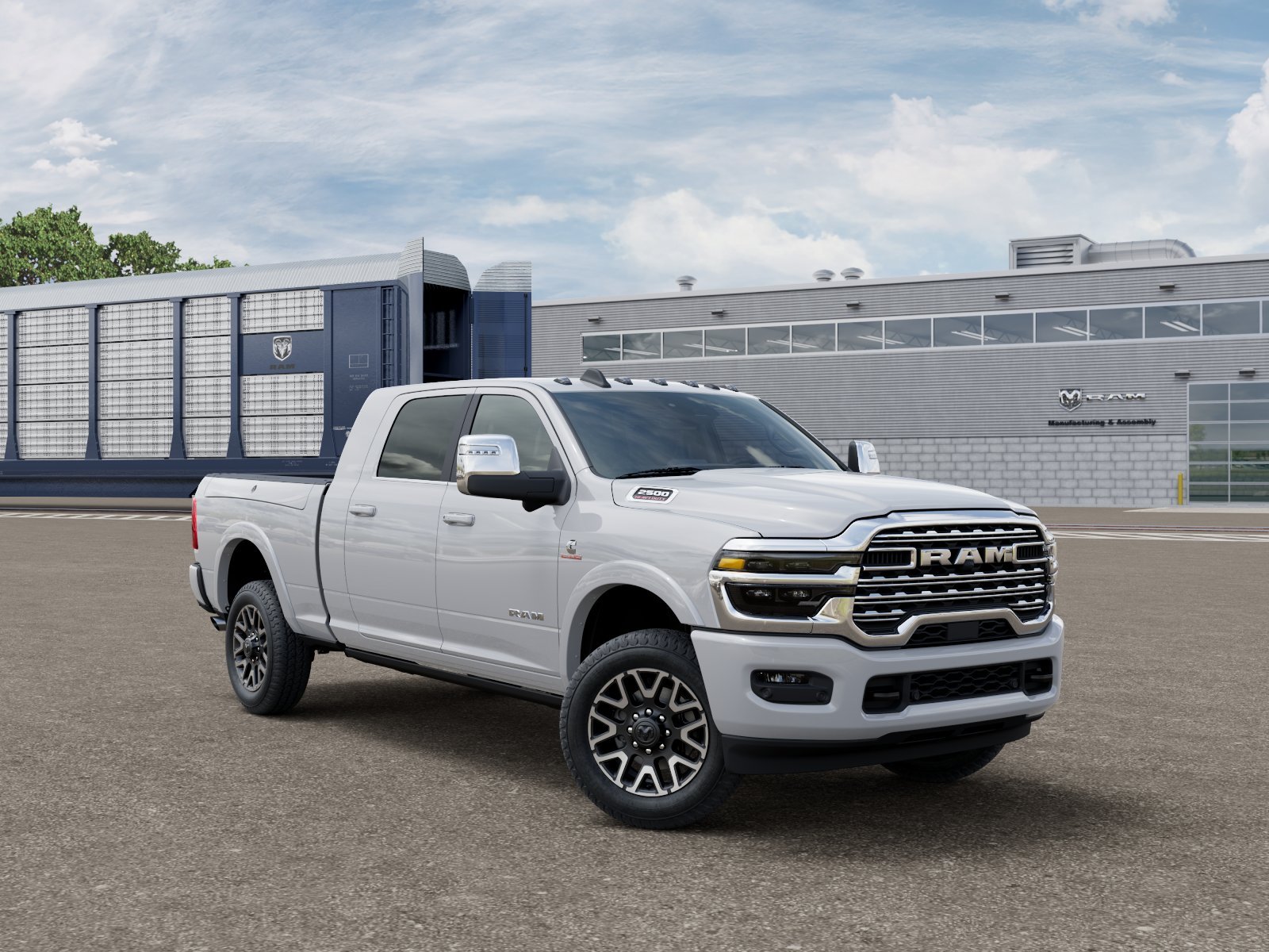 New 2026 Bright White Clear-Coat Exterior Paint RAM Limited Longhorn image 3