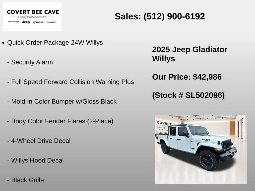 New 2025 Bright White Clear-Coat Exterior Paint Jeep Willys image 21