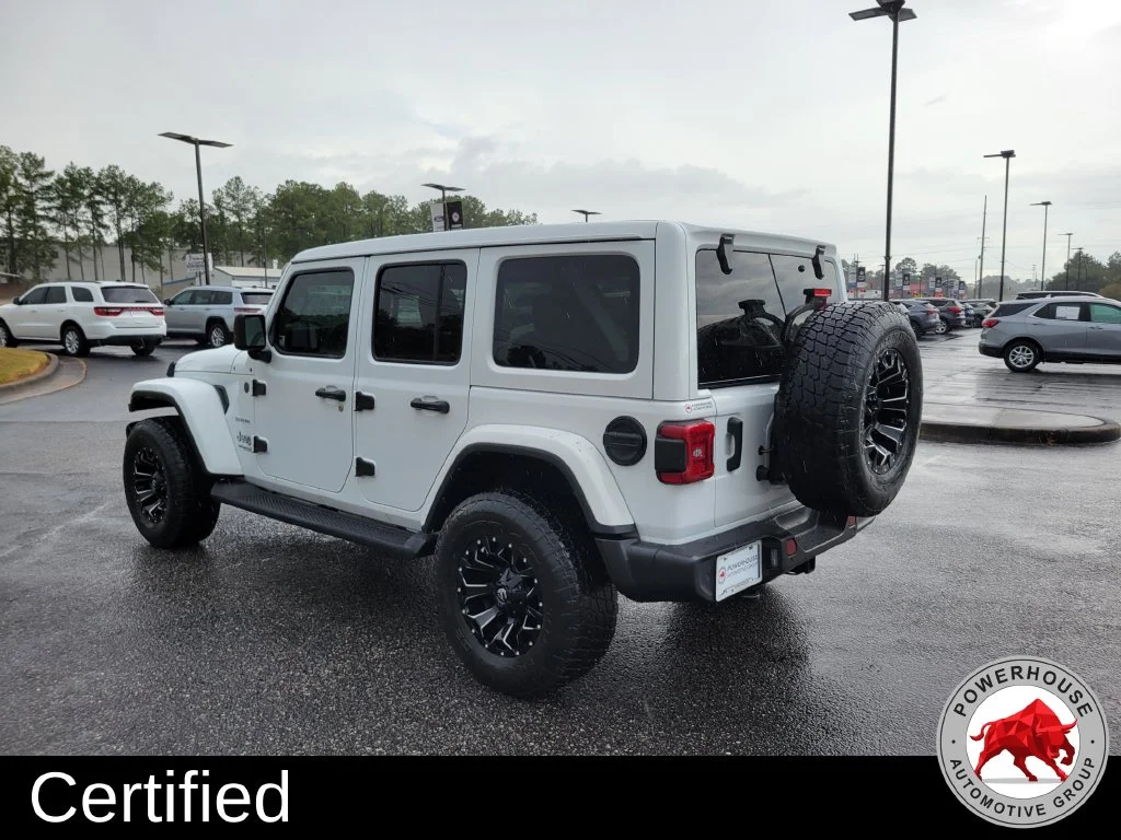 Used 2021 White Jeep Unlimited Sahara image 4