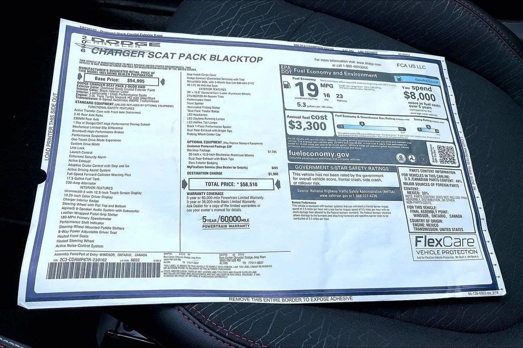 New 2026 Dodge Charger R/T Scat Pack 2D Coupe