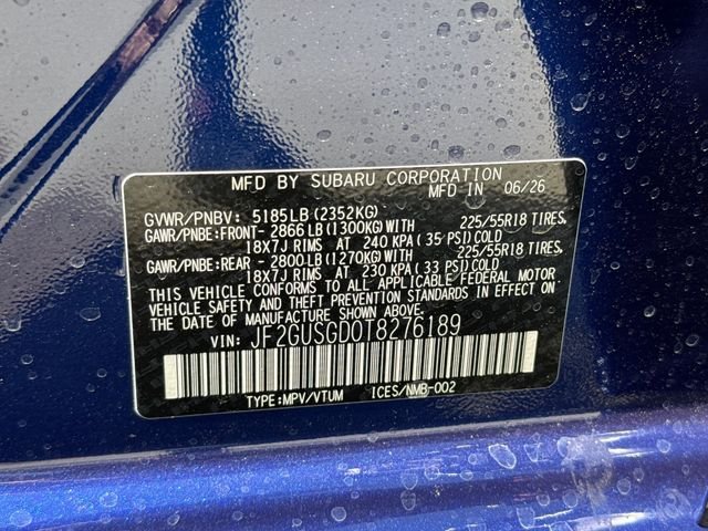 New 2026 SAPPHIRE BLUE PEARL Subaru Sport Hybrid image 37