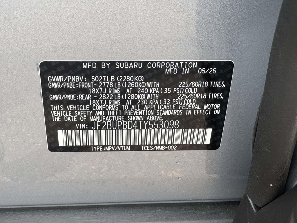New 2026 ICE SILVER METALLIC Subaru Premium image 25