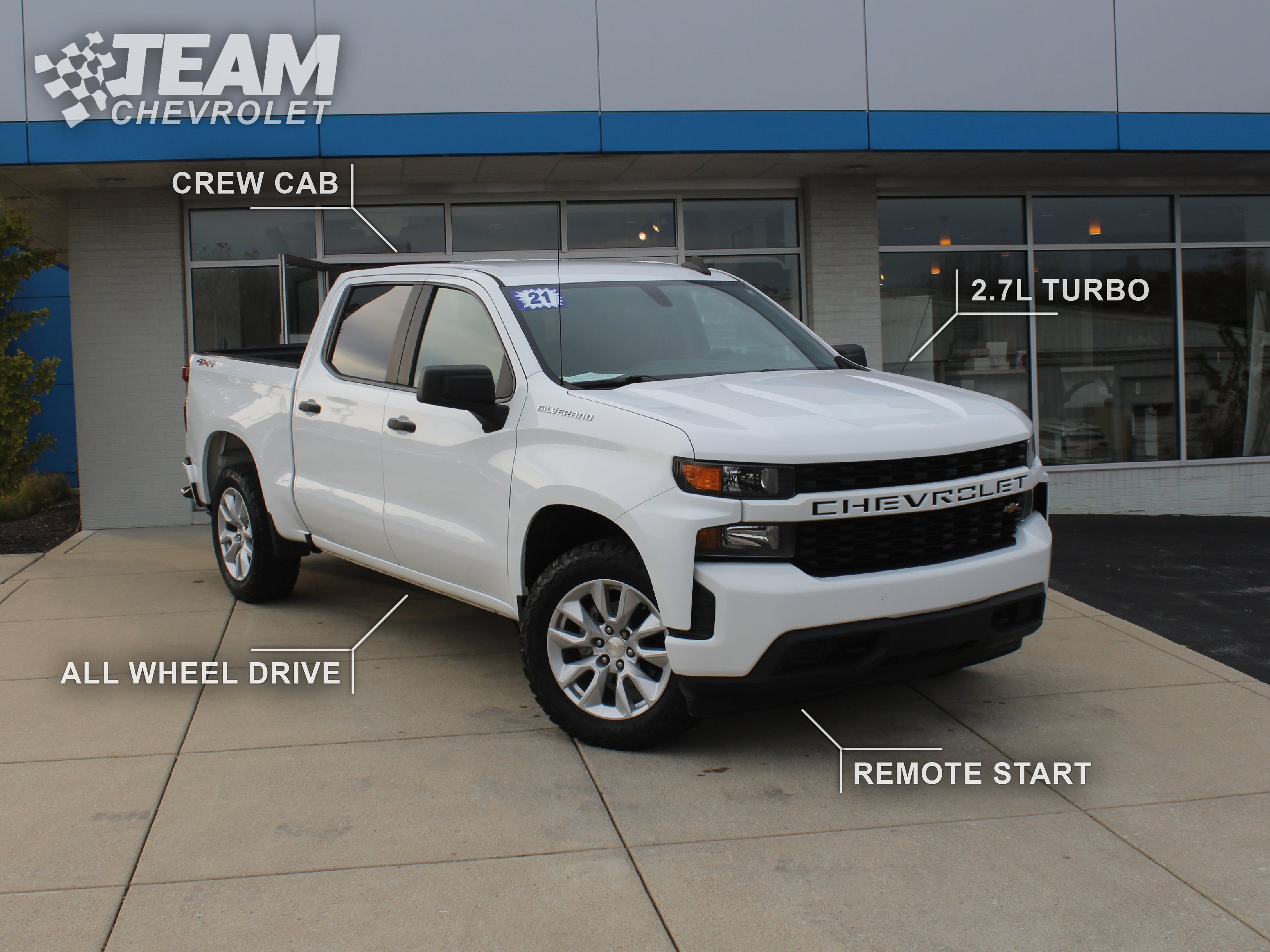 Used 2021 SUMMIT WHITE Chevrolet Custom image 2