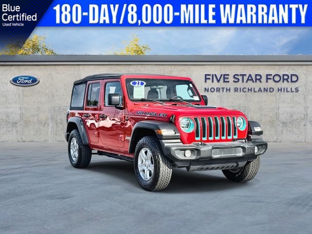 Used 2021 Red Jeep Unlimited Sport S image 1