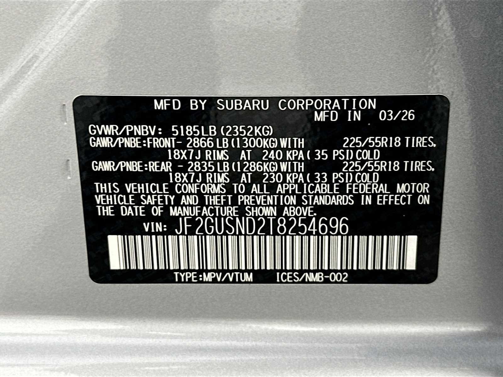 New 2026 ICE SILVER METALLIC Subaru Limited Hybrid image 30