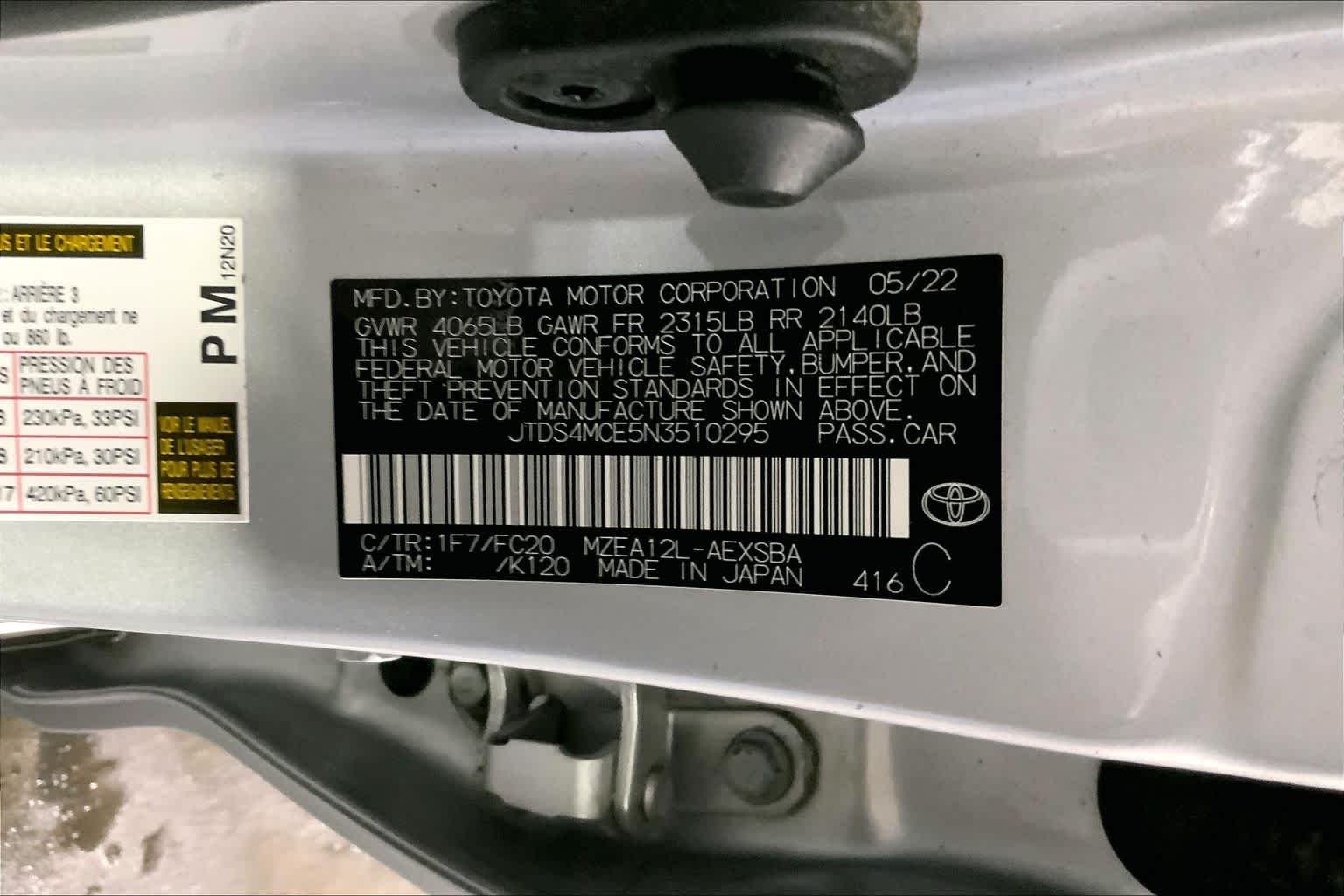 Used 2022 Classic Silver Metallic Toyota SE image 37