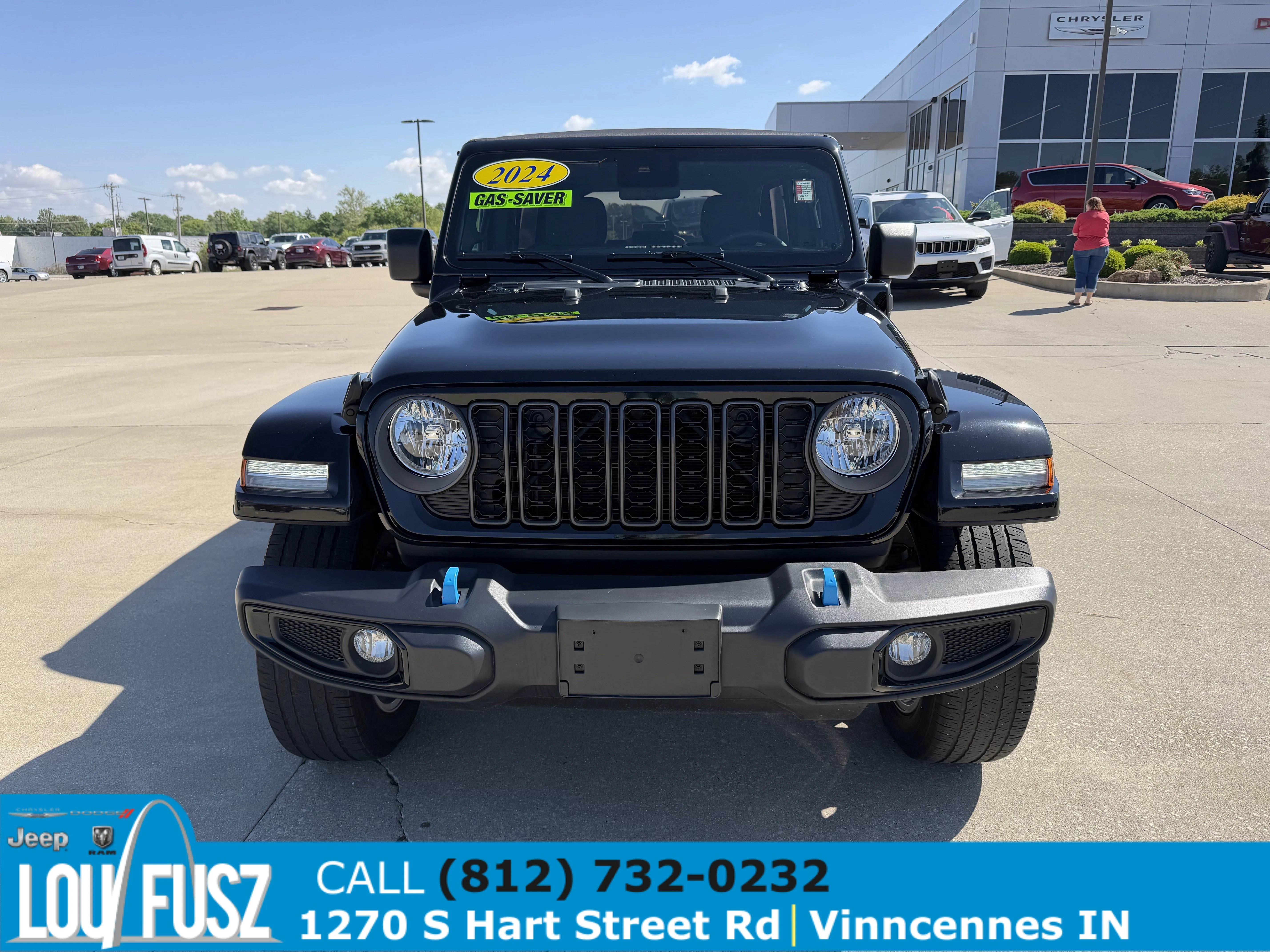 Used 2024 Jeep Wrangler 4xe Sports S 4XE with VIN 1C4RJXN62RW282517 for sale in Vincennes, IN