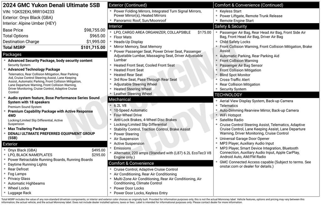 Used 2024 Black GMC Denali Ultimate image 6