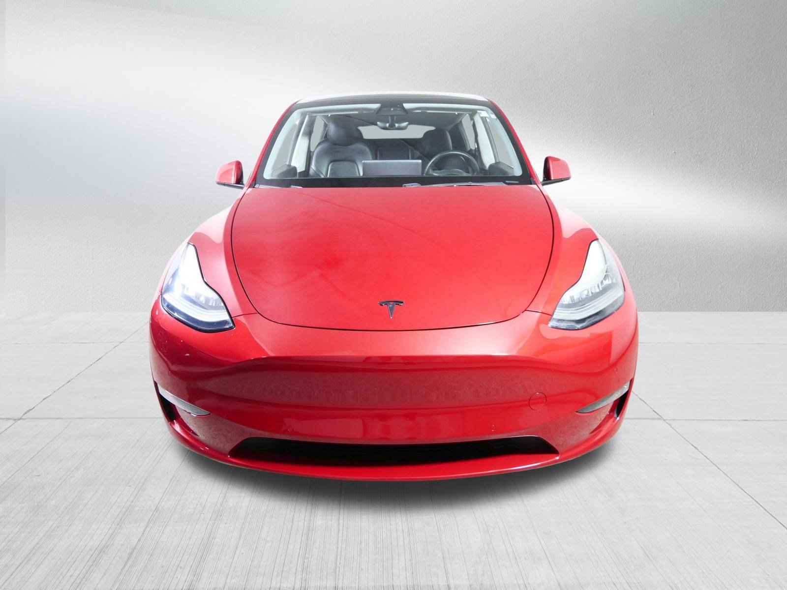 Used 2021 Tesla Model Y Long Range with VIN 5YJYGDEE8MF084764 for sale in Golden Valley, MN