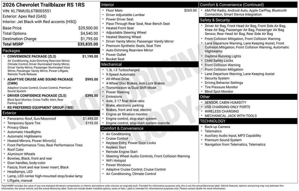 Used 2026 Red Chevrolet RS image 31