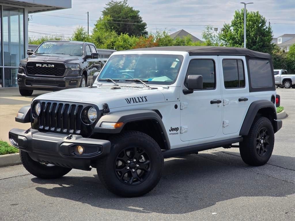 Used 2021 White Jeep Unlimited Willys image 2