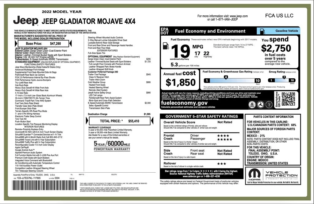 Used 2022 Green Jeep Mojave image 7