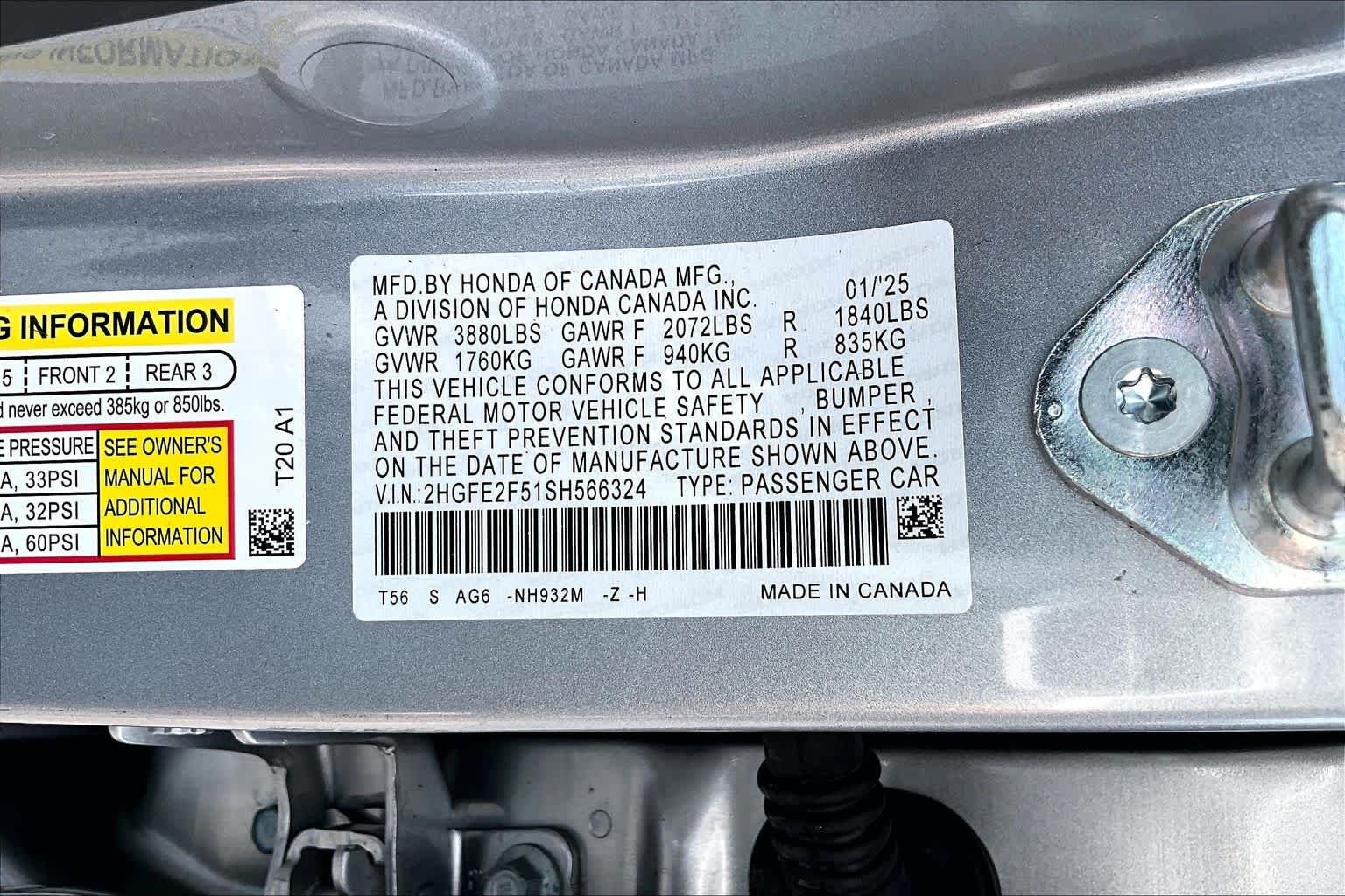 Used 2025 Solar Silver Metallic Honda Sport image 34