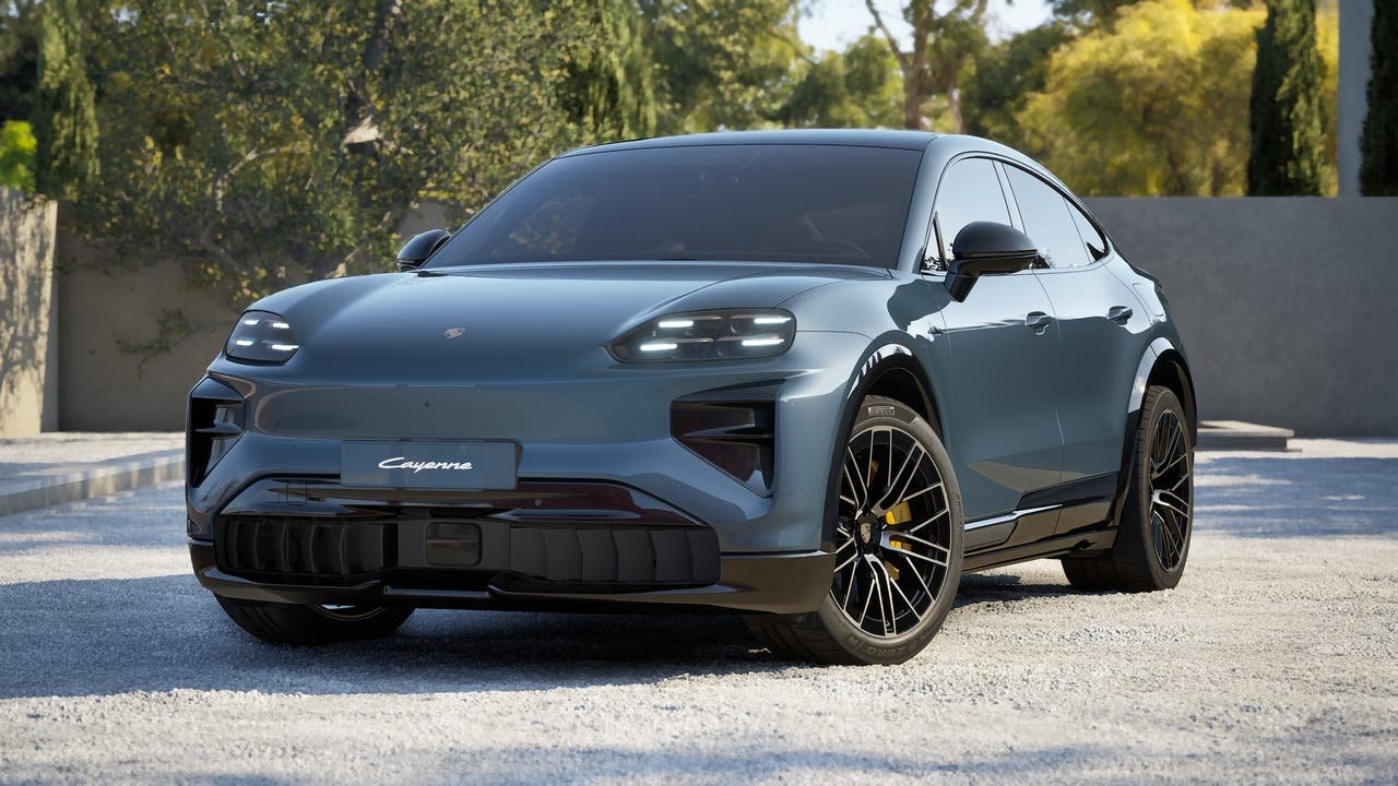 New 2026 Pale Blue Metallic Porsche Turbo Coupe Electric image 1