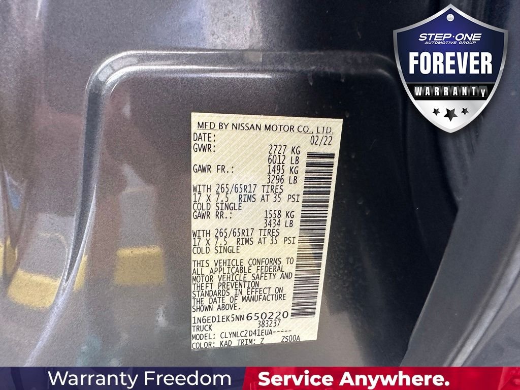 Used 2022 Gray Nissan SV image 39