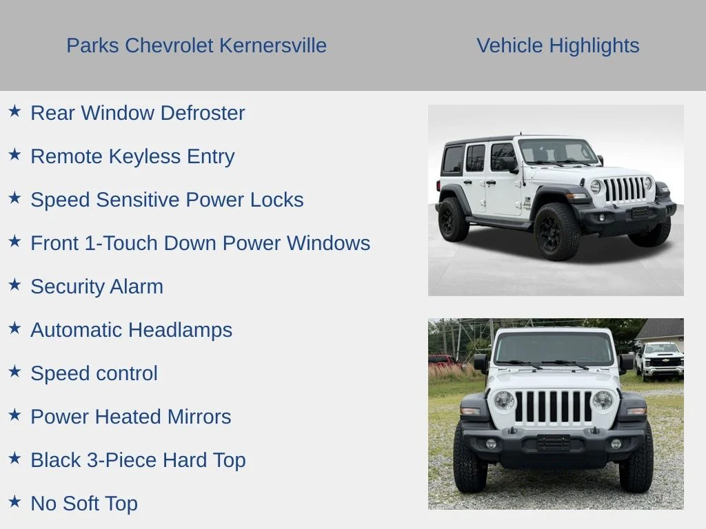 Used 2020 White Jeep Unlimited Sport S image 21