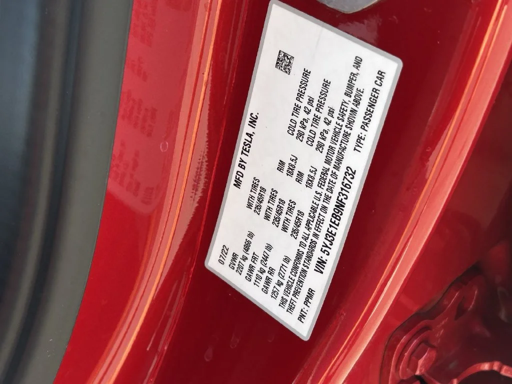 Used 2022 Red Multi-Coat Tesla Long Range image 28