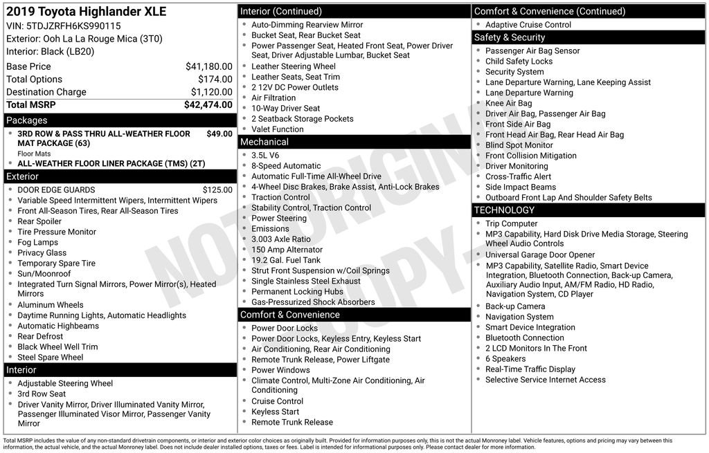 Used 2019 Red Toyota XLE image 23