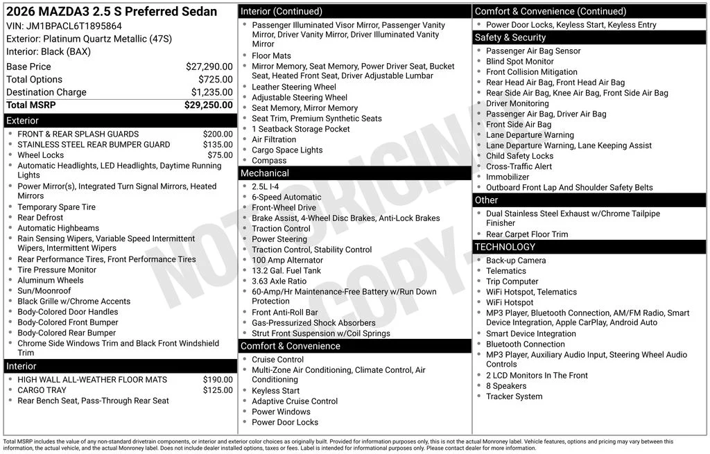 New 2026 Silver Mazda 2.5 S Preferred image 4