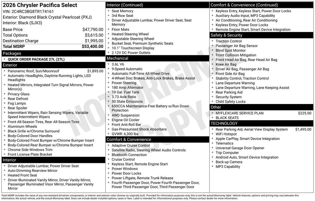 2026 Chrysler Pacifica Select - Photo 7
