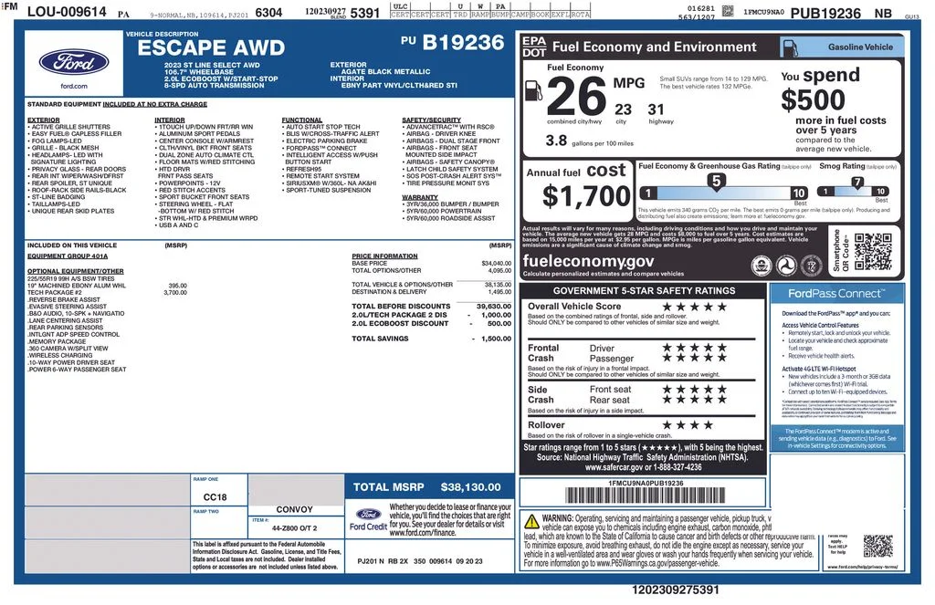 Used 2023 Black Ford ST-Line Select image 2