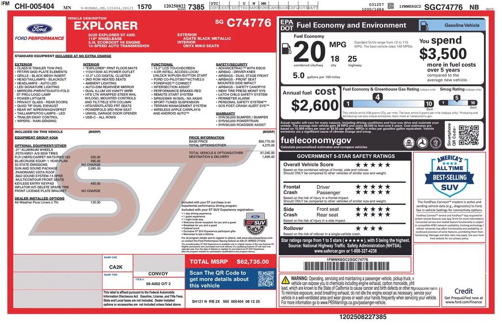 2025 Ford Explorer ST 4WD (PL535)'s photo