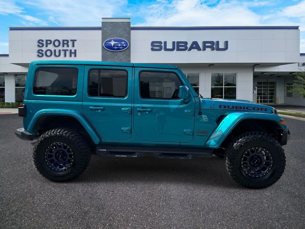 Used 2020 Teal Jeep Unlimited Rubicon image 2
