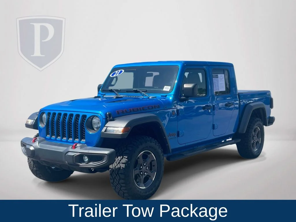 Certified Used 2021 Blue Jeep Rubicon image 4