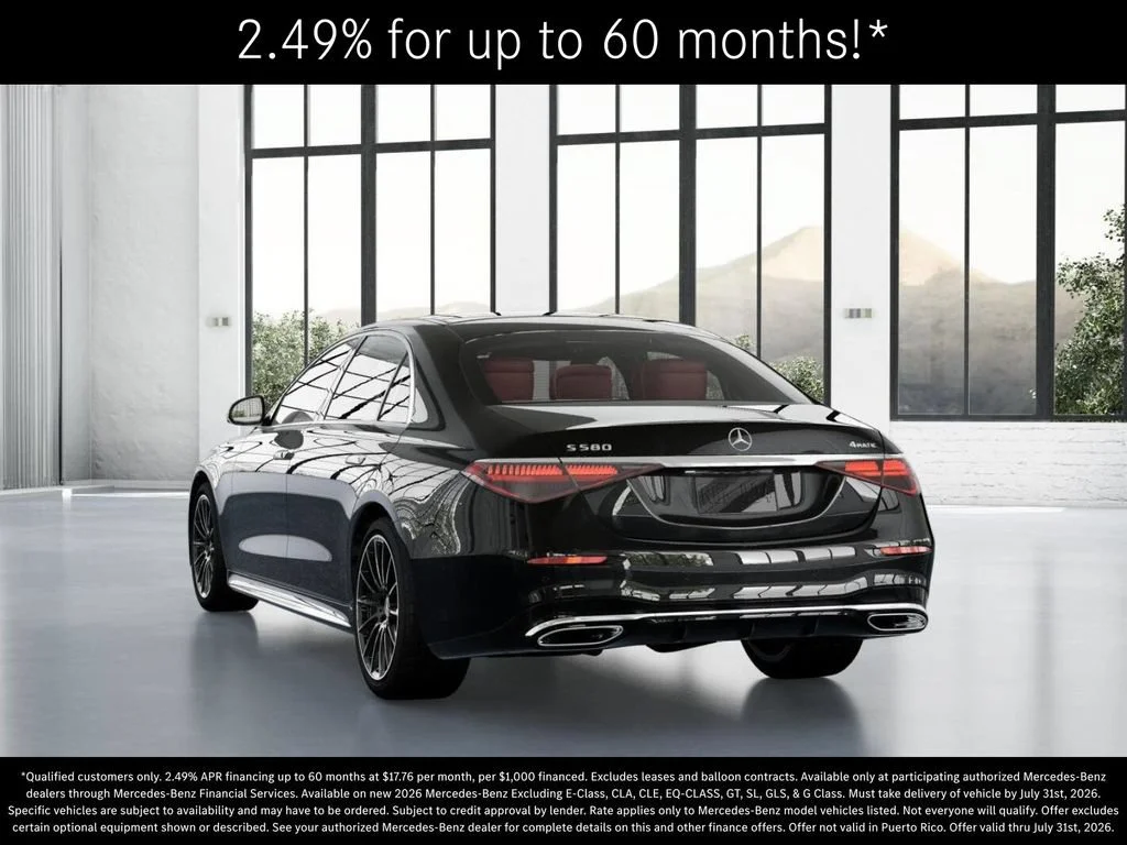 New 2026 Obsidian Black Metallic Mercedes-Benz S 580 image 69