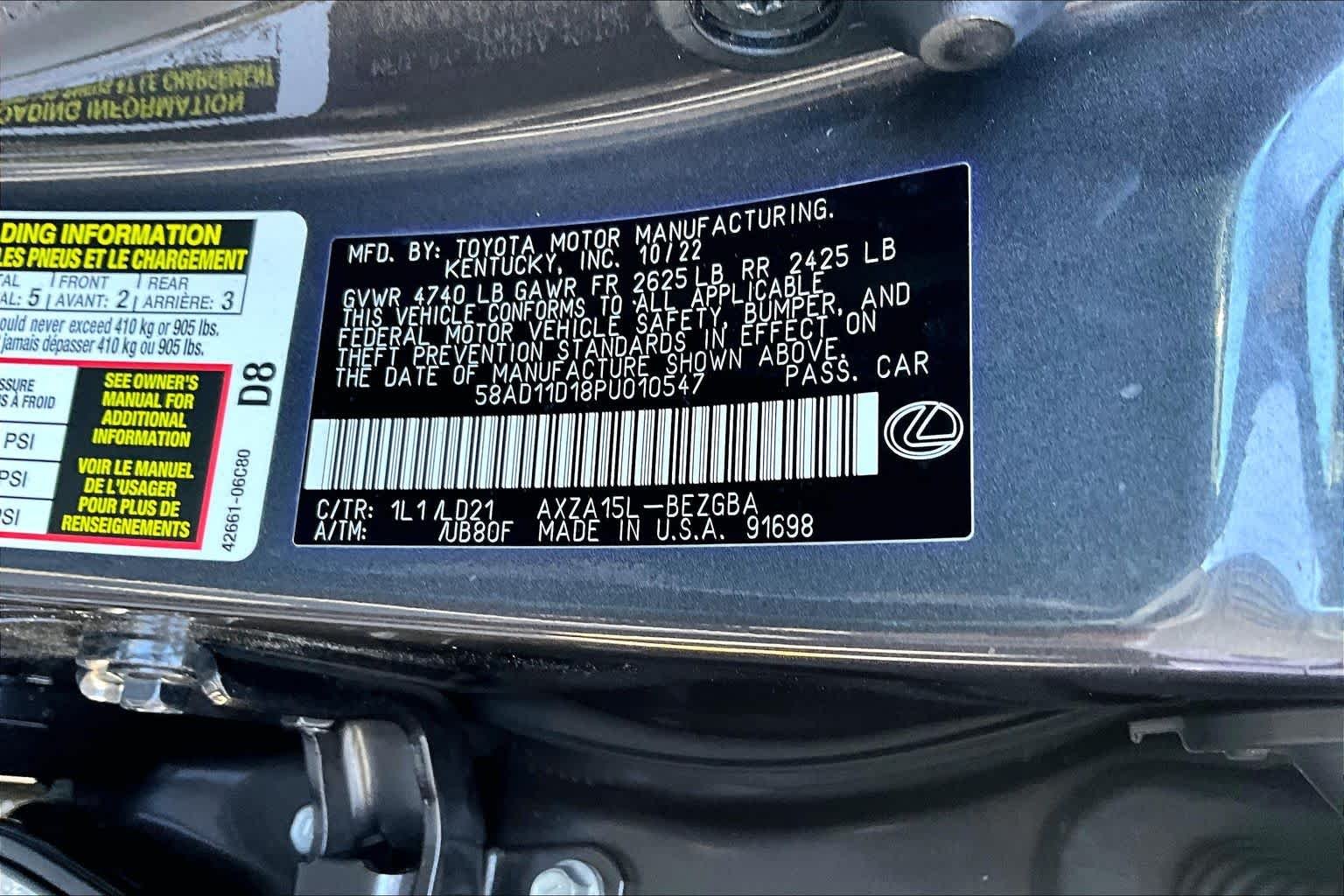 Certified Used 2023 CLOUDBURST GRAY Lexus  image 37