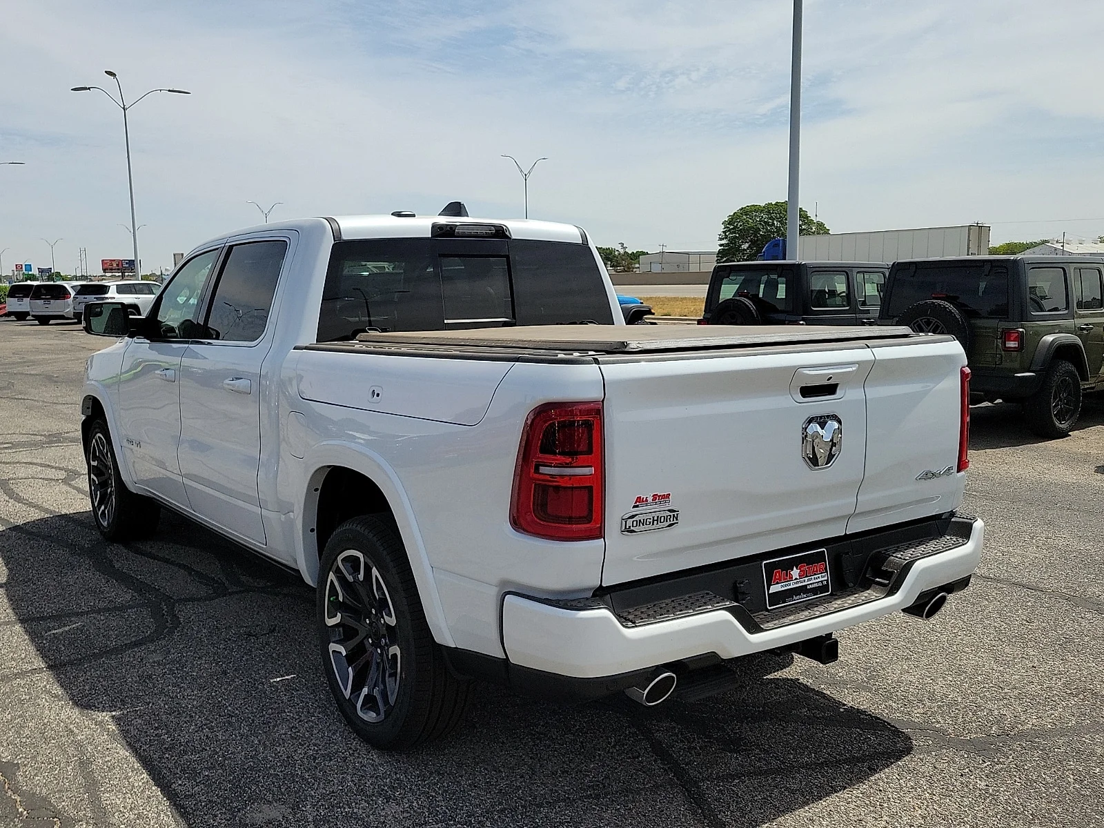 New 2026 Ivory White Tri-Coat Pearlcoat Ram LIMITED LONGHORN CREW CAB 4X4 5