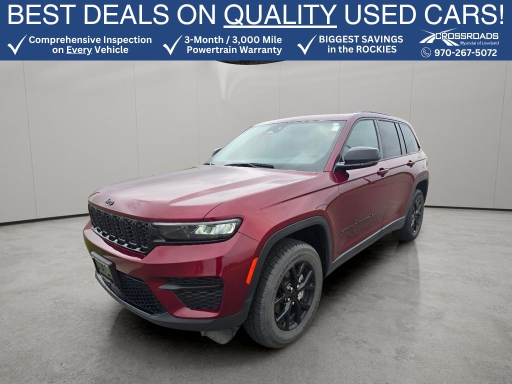 Used 2024 Velvet Red Pearlcoat Jeep Altitude image 1