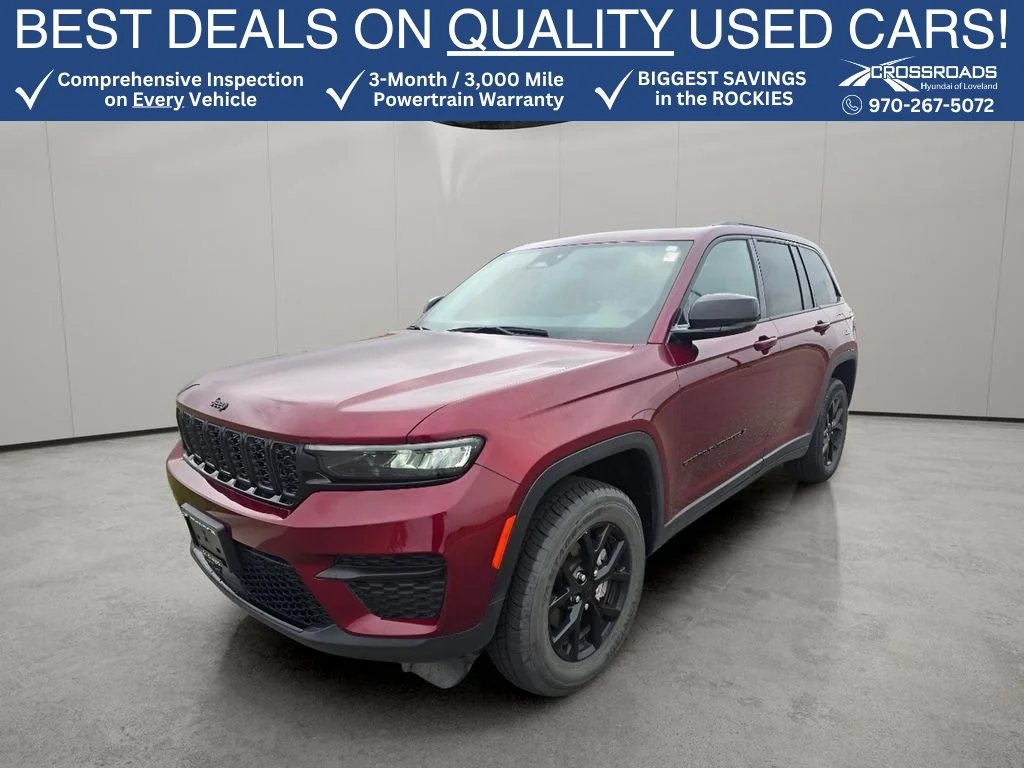 Used 2024 Velvet Red Pearlcoat Jeep Altitude image 1