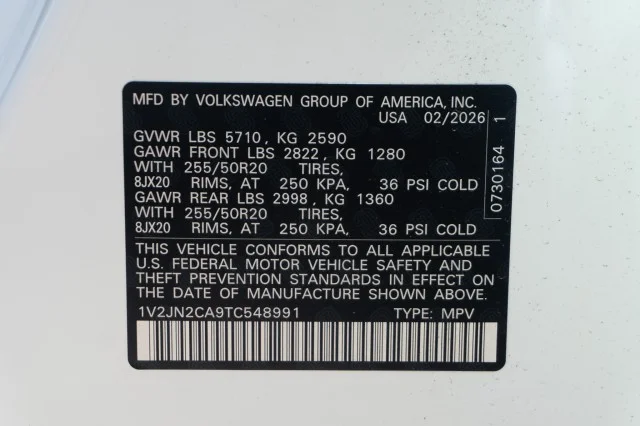 New 2026 Opal White Pearl Volkswagen 2.0T SE W/TECHNOLOGY image 36