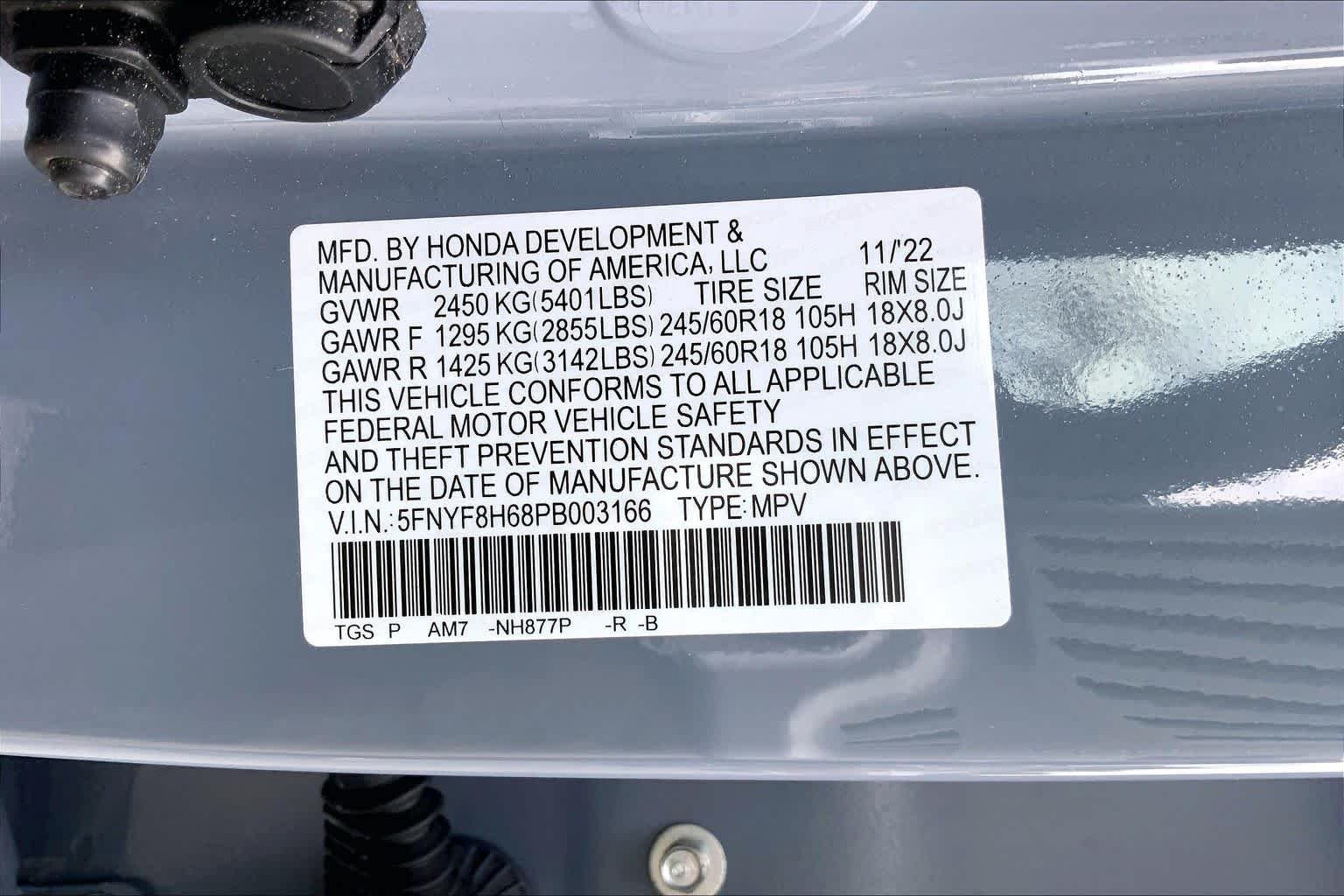Certified Used 2023 Sonic Gray Pearl Honda TrailSport image 34
