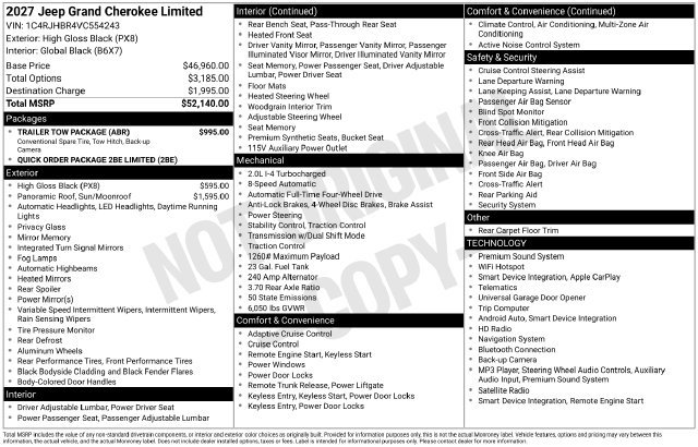 New 2027 High Gloss Black Jeep Limited image 6