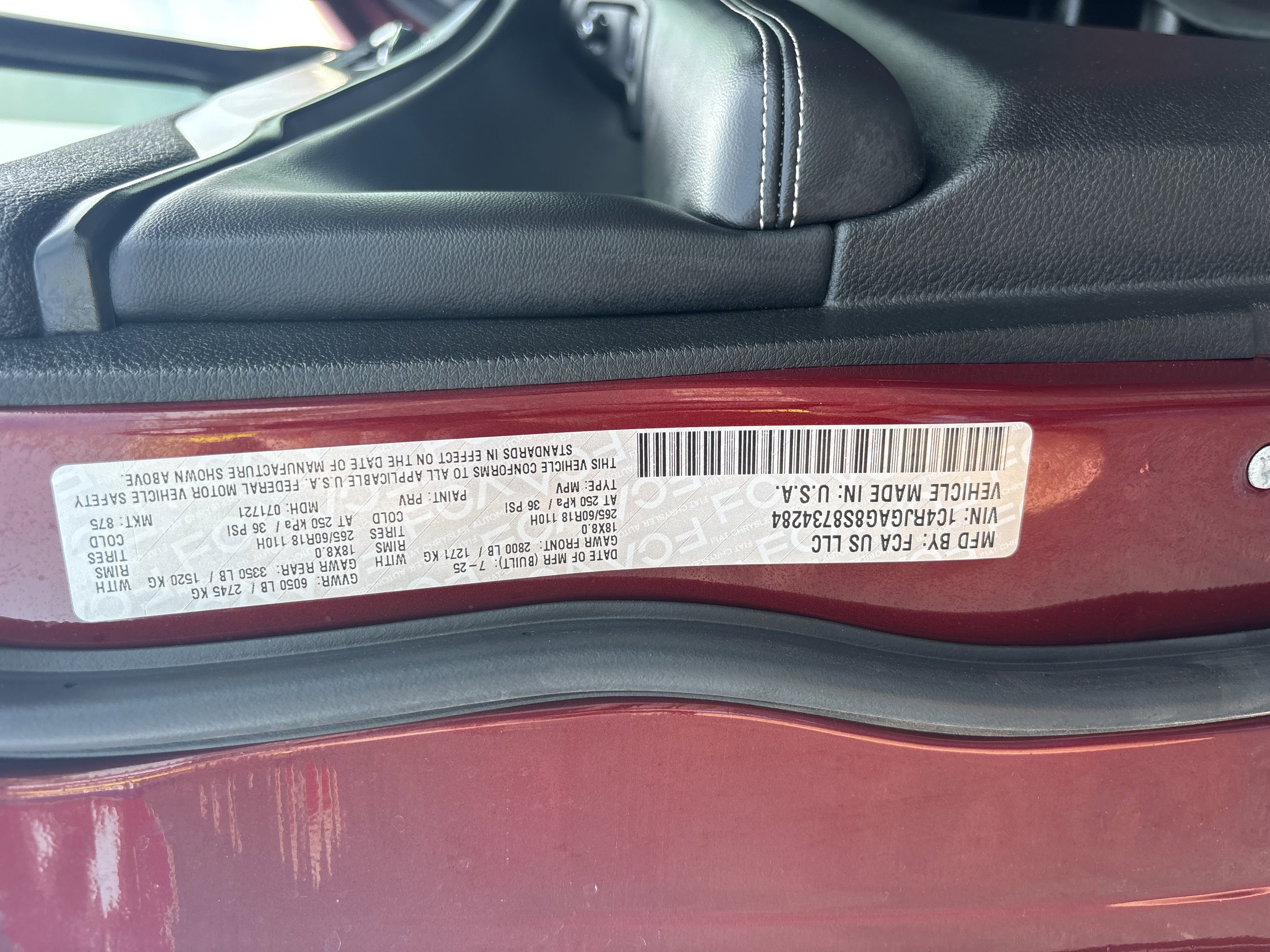 Used 2025 Velvet Red Pearlcoat Jeep Laredo X image 28