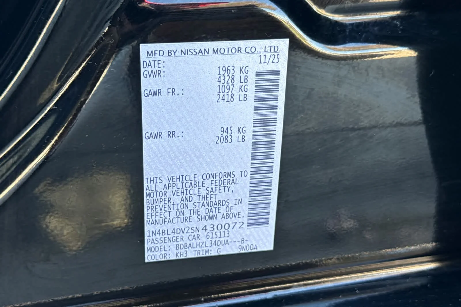 Certified Used 2025 Black Nissan SV image 27