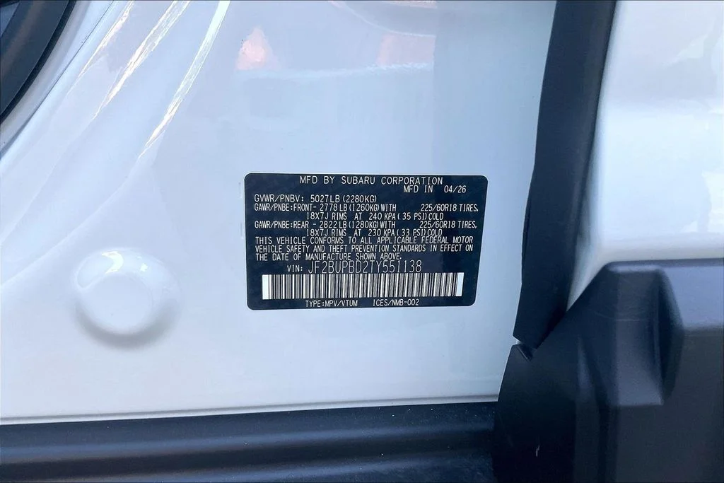 New 2026 CRYSTAL WHITE PEARL Subaru Premium image 13