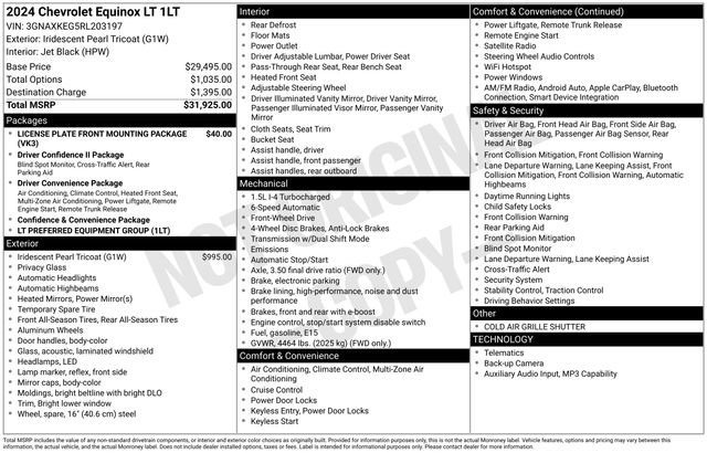 Certified Used 2024 Iridescent Pearl Tricoat Chevrolet LT image 29